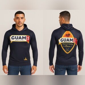 Guam Island King Graphic Hoodie XL – Guam 1 Beer Design